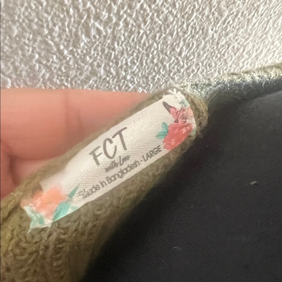 Olive V-Neck Sweater - Picture 2 of 3